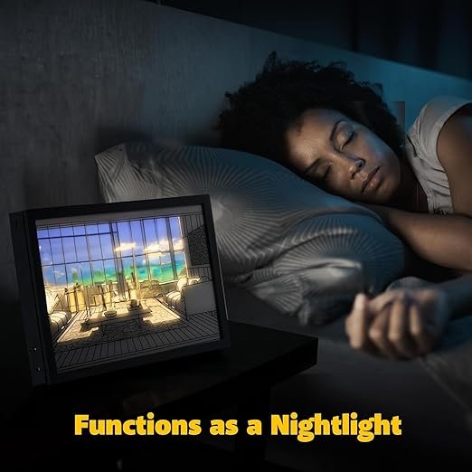 3D LED Painting Photo Frame ? Decorative Night Light Wall Art with Backlit Illumination | USB Powered, Home D?cor for Bedroom, Living Room & Gifting (Wall & Table Mount)