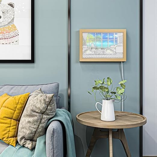 3D LED Painting Photo Frame ? Decorative Night Light Wall Art with Backlit Illumination | USB Powered, Home D?cor for Bedroom, Living Room & Gifting (Wall & Table Mount)