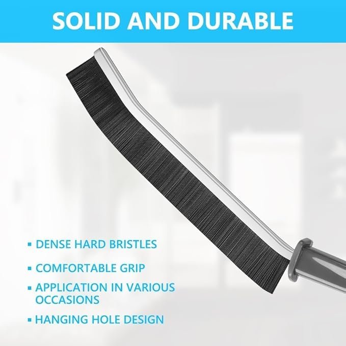 Gap Cleaning Brush ? Narrow Crevice Cleaning Tool for Kitchen, Window Tracks & Bathroom | Dual-Head Design with Scraper & Bristles, Deep Clean Corners Easily