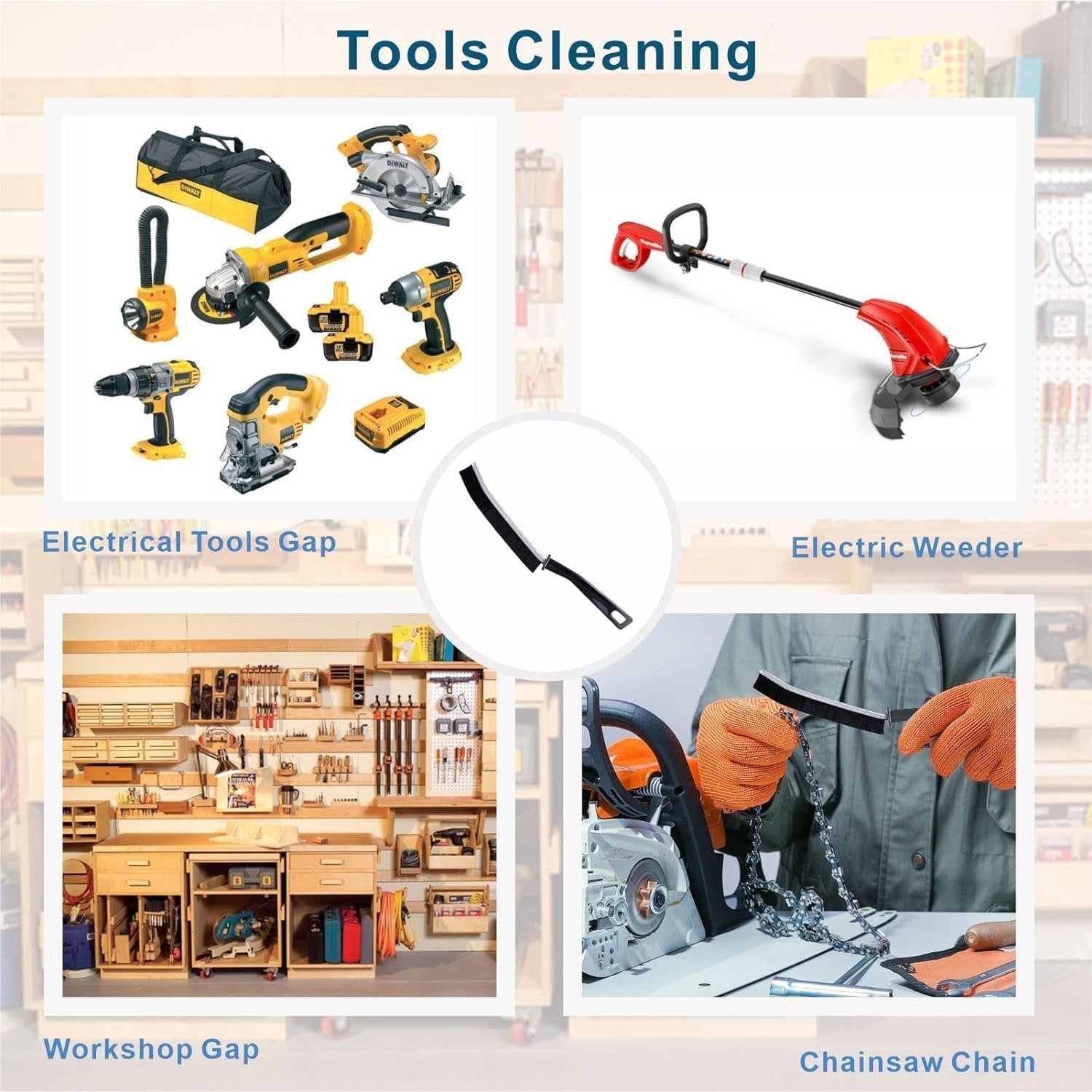 Gap Cleaning Brush ? Narrow Crevice Cleaning Tool for Kitchen, Window Tracks & Bathroom | Dual-Head Design with Scraper & Bristles, Deep Clean Corners Easily