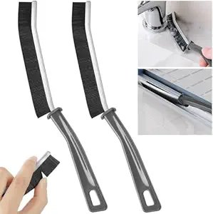 Gap Cleaning Brush ? Narrow Crevice Cleaning Tool for Kitchen, Window Tracks & Bathroom | Dual-Head Design with Scraper & Bristles, Deep Clean Corners Easily