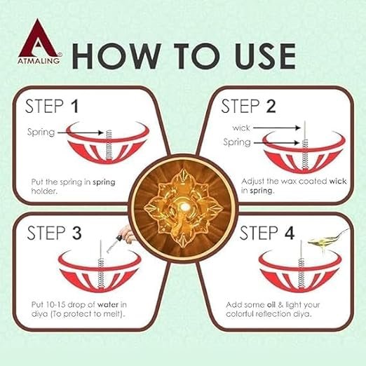 3D Reflection Diya ? LED Decorative Lamp for Home, Festival, Pooja & Diwali D?cor | Flameless Diya with Mirror Base for Temple & Decoration