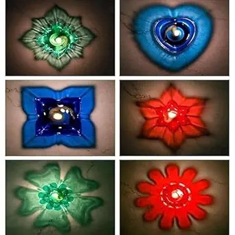 3D Reflection Diya ? LED Decorative Lamp for Home, Festival, Pooja & Diwali D?cor | Flameless Diya with Mirror Base for Temple & Decoration