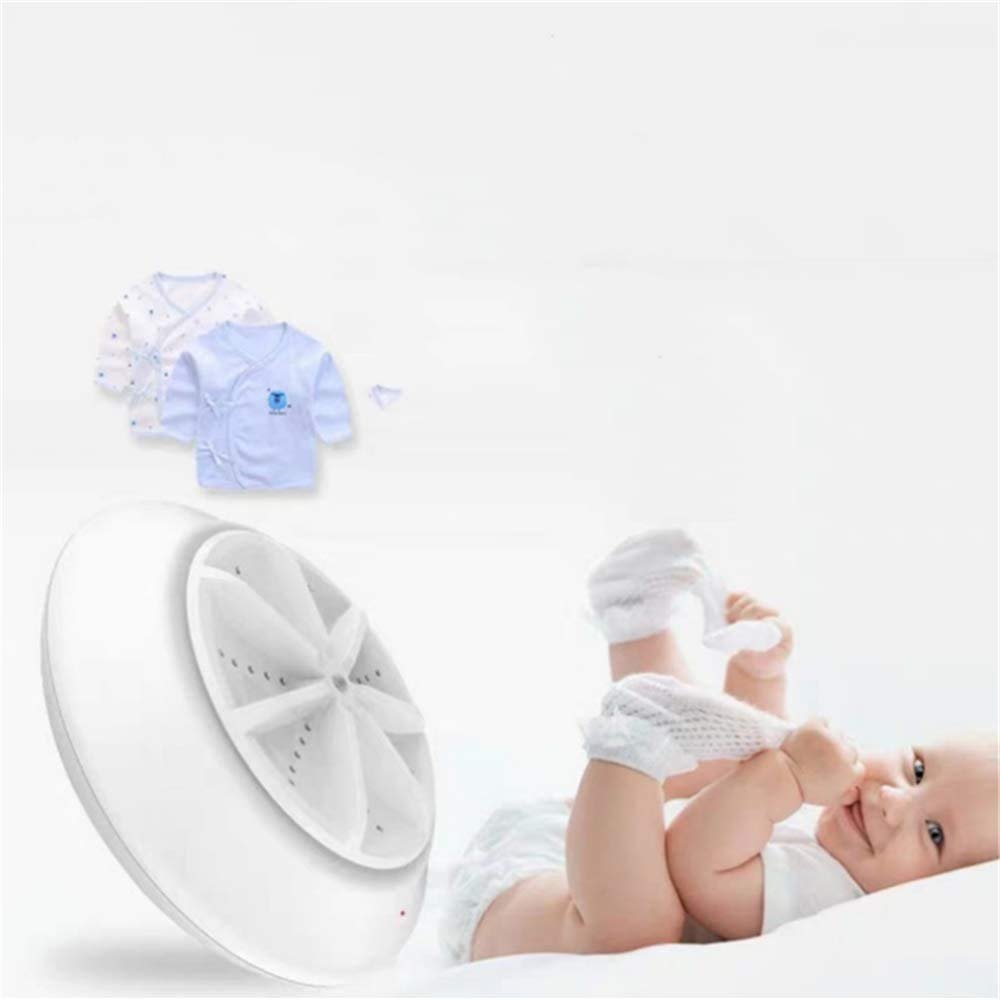 Mini Portable Turbine Washer ? Compact Travel Washing Machine with Powerful Agitation, Dual Water Inlet & Drain | Lightweight Laundry Solution for RV, Camping & Dorms