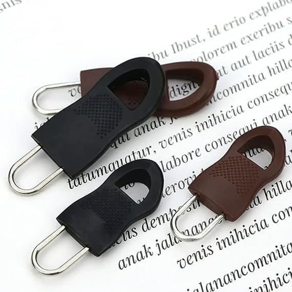 Detachable Zipper Puller ? Universal Zip Replacement Tab for Jackets, Bags, Luggage & Clothing | Easy DIY Zipper Repair Kit (Set of 6)