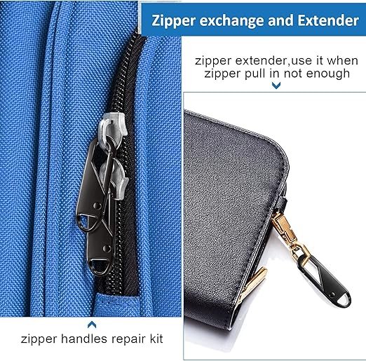 Metal Zipper Pull Replacement – Black Zipper Slider Handle for Jackets, Backpacks, Luggage, Bags & More – Heavy-Duty Metal – Easy DIY Repair – 1-Pack (Black Only)