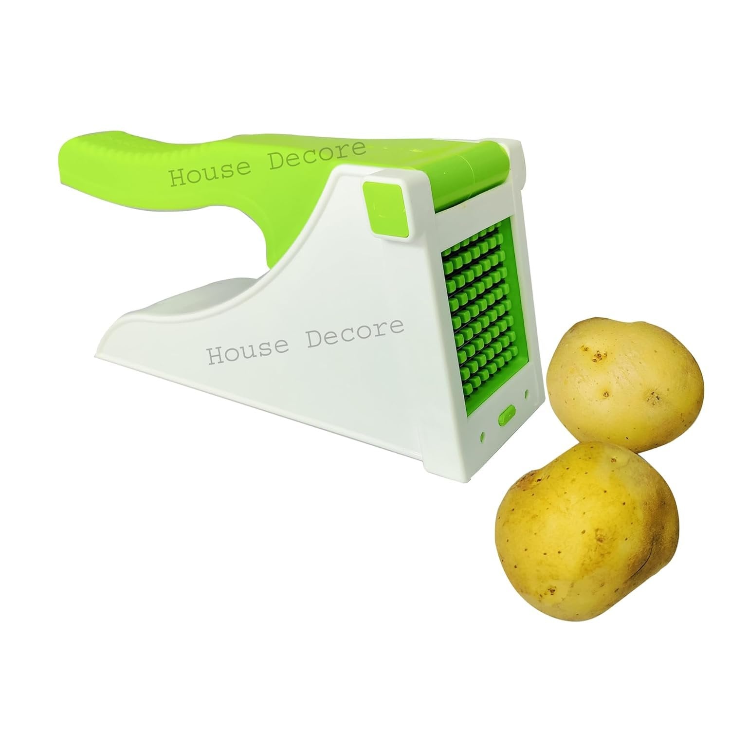 Stainless Steel Potato Chipser ? Manual French Fry Cutter & Vegetable Slicer with 2 Blades | Heavy-Duty Kitchen Tool for Chips, Fries & Veggies