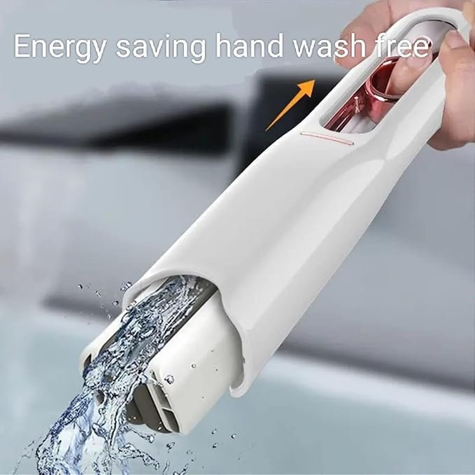 Mini Mop for Home & Kitchen | Compact Flat Mop with Bucket & Squeeze Function | 360? Rotating Head, Reusable Microfiber Pads for Floor, Sink & Table Cleaning