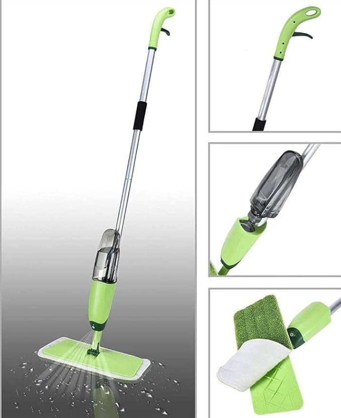 Spray Mop for Floor Cleaning | Refillable Bottle, 360? Rotating Head & Microfiber Pads | Wet & Dry Use on Tile, Wood, Marble & Laminate Floors