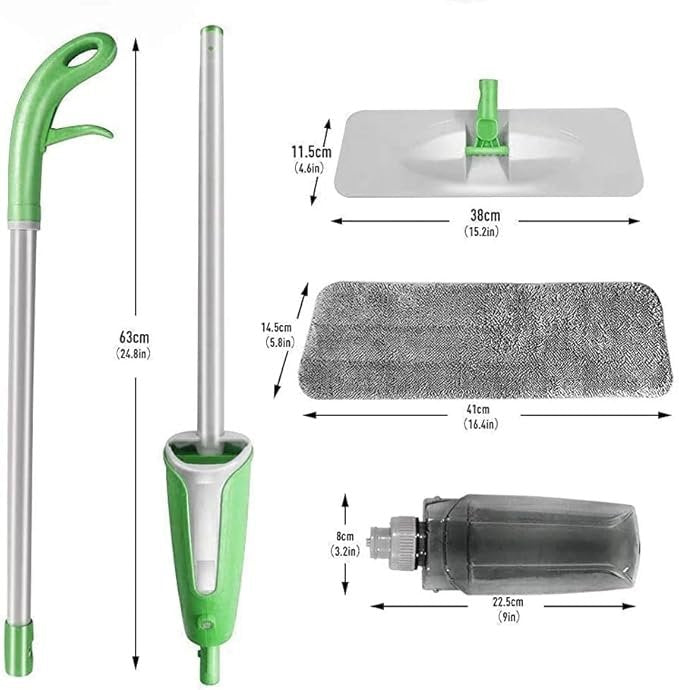 Spray Mop for Floor Cleaning | Refillable Bottle, 360? Rotating Head & Microfiber Pads | Wet & Dry Use on Tile, Wood, Marble & Laminate Floors