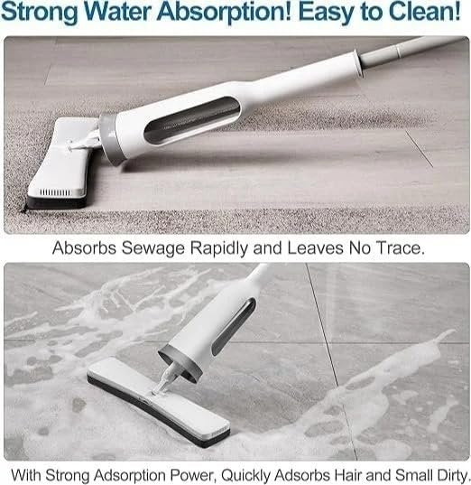Squeeze Butterfly Mop | Heavy-Duty Self-Wringing Mop with Super Absorbent Sponge Head | Easy Grip Handle & Replaceable Head for Home, Kitchen & Floor Cleaning