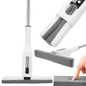 Squeeze Butterfly Mop | Heavy-Duty Self-Wringing Mop with Super Absorbent Sponge Head | Easy Grip Handle & Replaceable Head for Home, Kitchen & Floor Cleaning