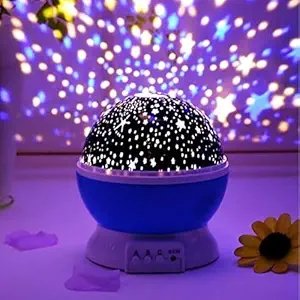 Star Master Night Light Projector | LED Rotating Galaxy Lamp with Stars & Moon Projection | USB/ Battery Powered Night Lamp for Kids Bedroom, Home & Gifts