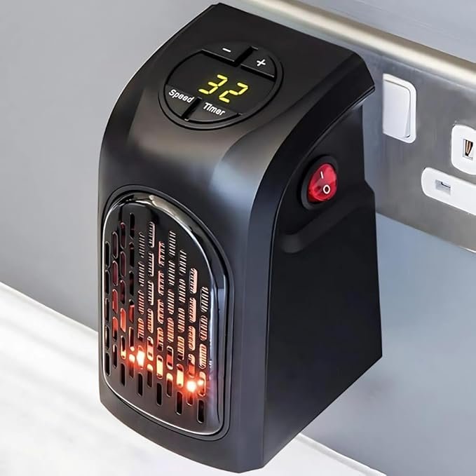 Room Heater for Home & Office | Portable Electric Fan Heater with Adjustable Thermostat & Overheat Protection | Compact & Energy-Efficient Space Heater