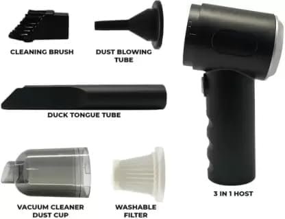 3-in-1 Vacuum Cleaner | Handheld, Stick & Blower Function | Powerful Suction with Multiple Attachments for Home, Car & Office Cleaning