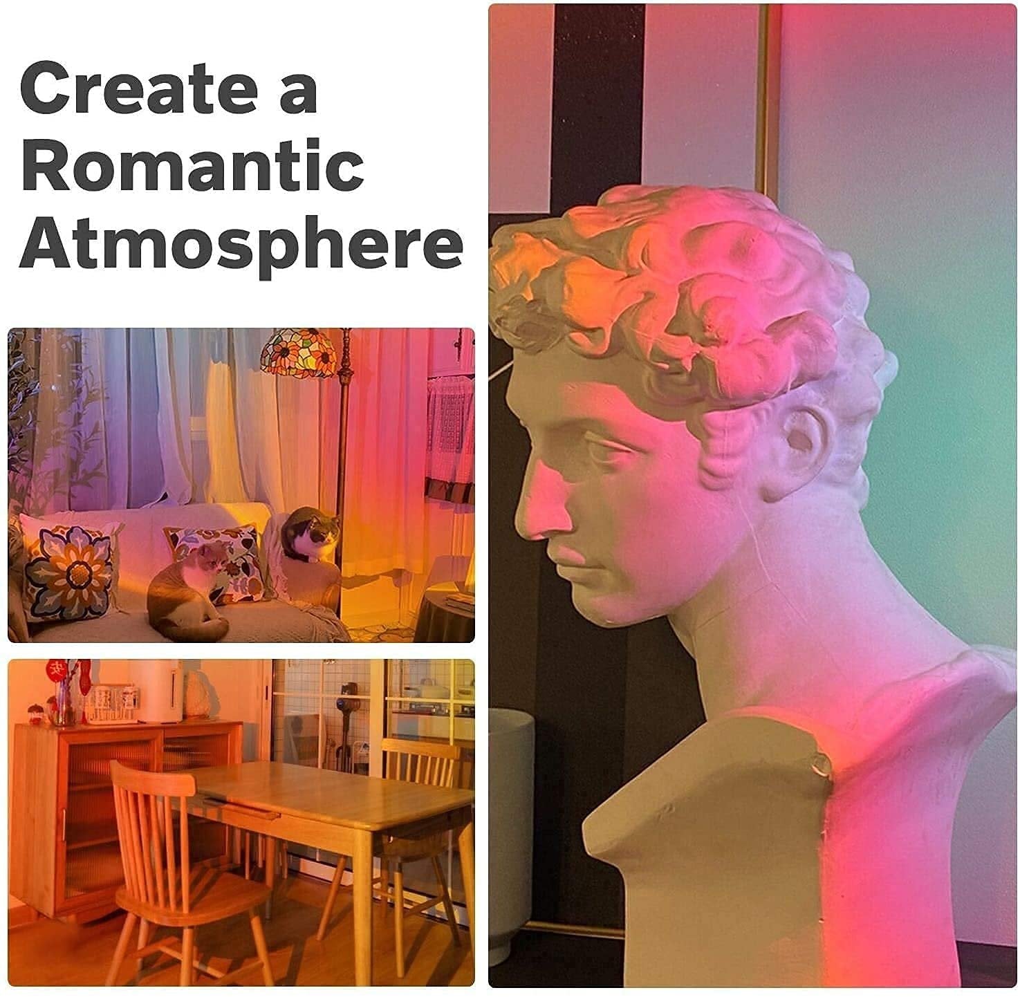 16-in-1 Sunset Lamp with Remote | RGB Color Changing Projector with Adjustable Modes & Rotation | USB Powered Mood Light for Room, Photography & D?cor