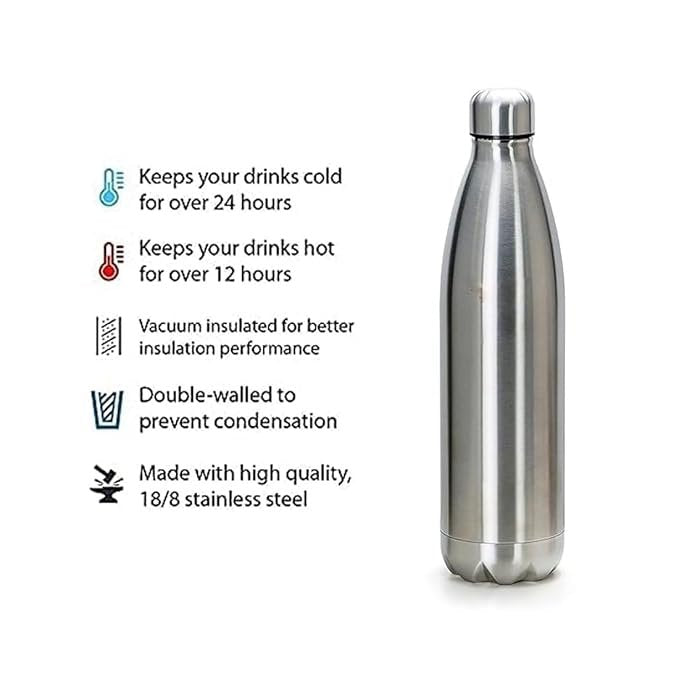 500ML Hot and Cold Water Bottle | Stainless Steel Vacuum Insulated Flask | Leak-Proof Thermos for Travel, Office & Outdoor Use