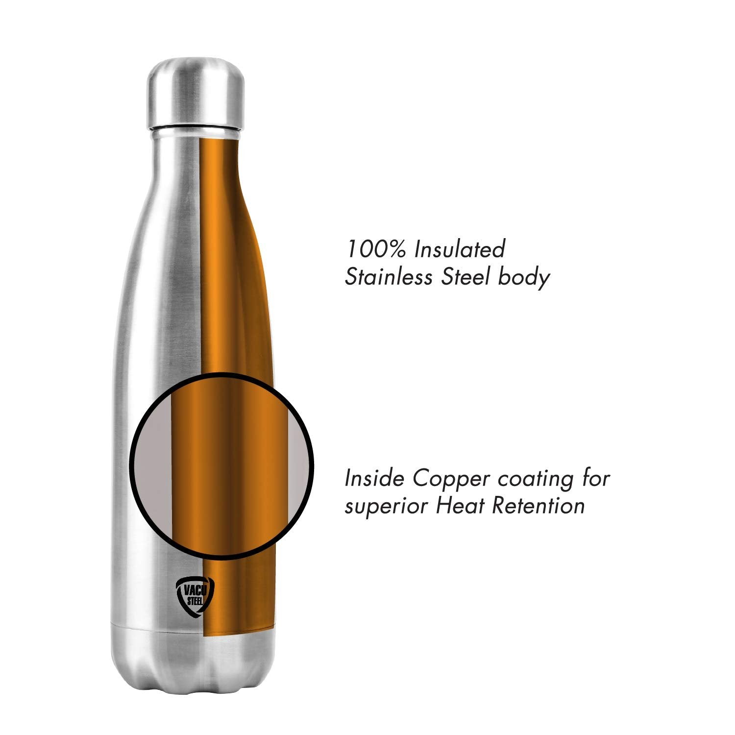 750ML Hot and Cold Water Bottle | Stainless Steel Vacuum Insulated Flask | Leak-Proof Thermos for Travel, Office & Outdoor Use