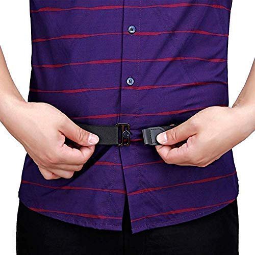 Shirt Tucker Belt | Adjustable Elastic Waistband Shirt Stay Belt for Men & Women | Prevent Shirt Untucking & Keep Shirt Tucked All Day