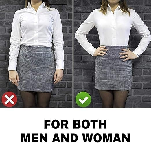 Shirt Tucker Belt | Adjustable Elastic Waistband Shirt Stay Belt for Men & Women | Prevent Shirt Untucking & Keep Shirt Tucked All Day