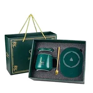 Full Set Coffee Warmer Set | Electric Mug Warmer with Stainless Steel Heating Plate & Temperature Control | Keep Coffee, Tea & Drinks Hot at Desk or Home