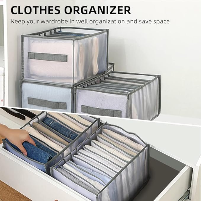 7 Compartment Storage Box | Multi-Section Organizer for Home, Office & Craft Supplies | Durable Plastic Container with Secure Lids