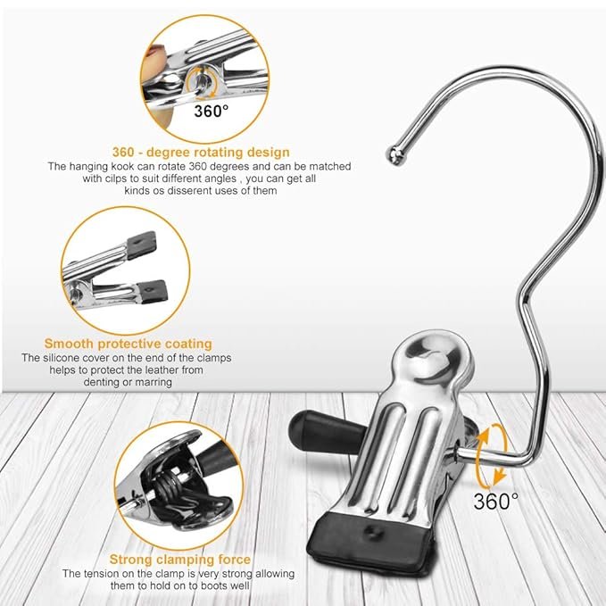 Cloth Hanger Hooks ? Space-Saving Plastic Cascading Hanger Connectors for Wardrobe Organization ? Durable Multi Hanger Hooks for Clothes, Shirts, and Sarees (Pack of 12)