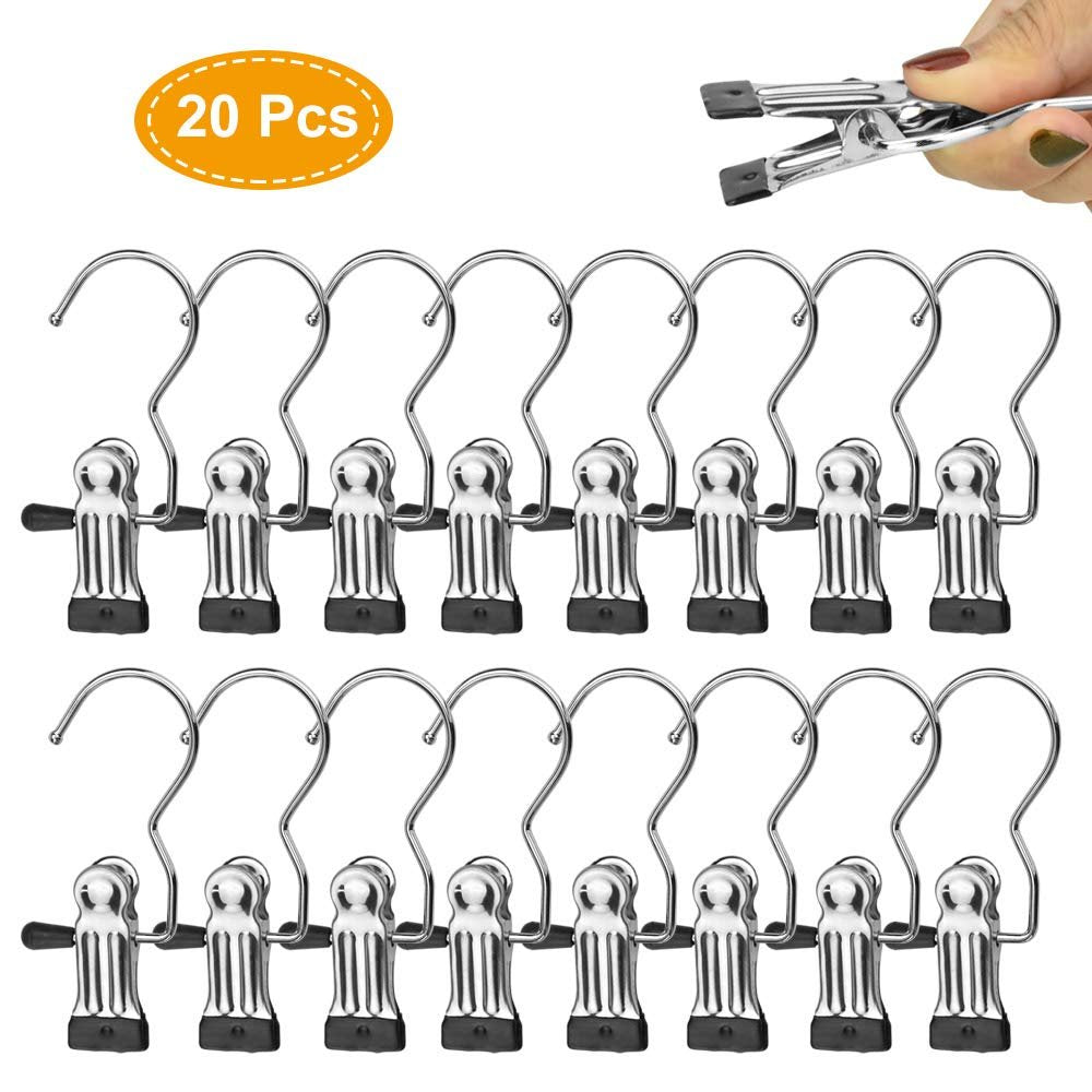 Cloth Hanger Hooks ? Space-Saving Plastic Cascading Hanger Connectors for Wardrobe Organization ? Durable Multi Hanger Hooks for Clothes, Shirts, and Sarees (Pack of 12)