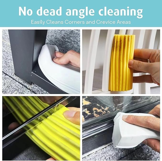 Damp Cleaning Sponge ? Magic Water-Activated Sponge for Kitchen, Bathroom & Multi-Surface Cleaning ? Reusable & Super Absorbent Scrubber Pad