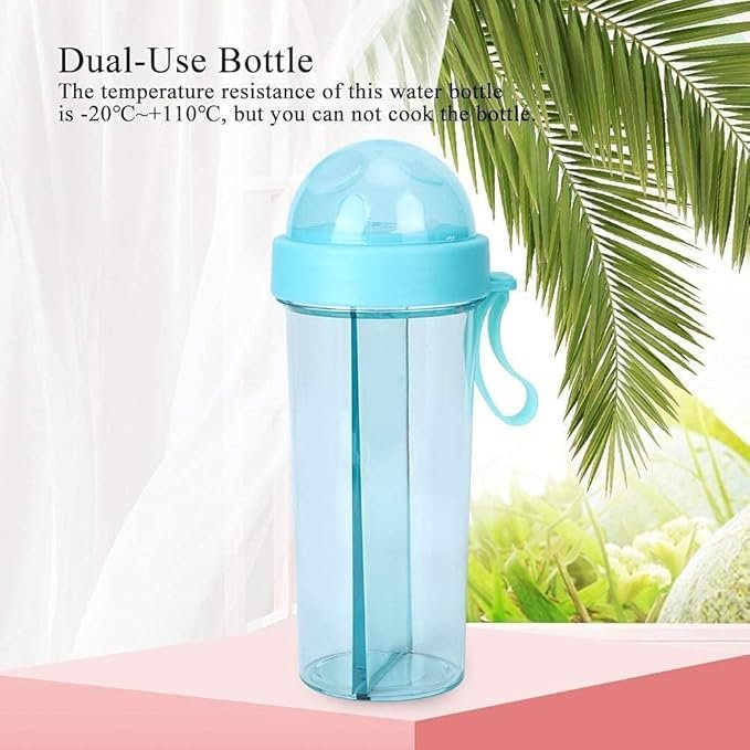Dual Use Water Bottle ? 2-in-1 Hot & Cold Flask with Cup Lid ? Leakproof Stainless Steel Bottle for Travel, Office, Gym & Outdoor Use (500ML)