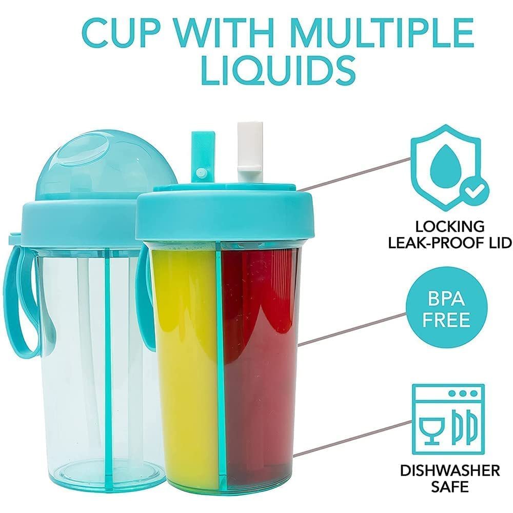 Dual Use Water Bottle ? 2-in-1 Hot & Cold Flask with Cup Lid ? Leakproof Stainless Steel Bottle for Travel, Office, Gym & Outdoor Use (500ML)