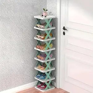 Folding Shoe Rack ? Portable & Space-Saving Shoe Organizer Stand for Home, Entryway, or Closet ? Foldable 4-Tier Shoe Storage Rack for 12+ Pairs