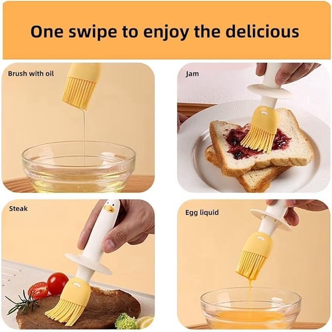 Oil Dispenser Bottle with Silicone Basting Brush ? 2-in-1 Leakproof Cooking Oil Bottle for BBQ, Baking & Kitchen Use ? Easy Squeeze Brush Applicator (250ML)