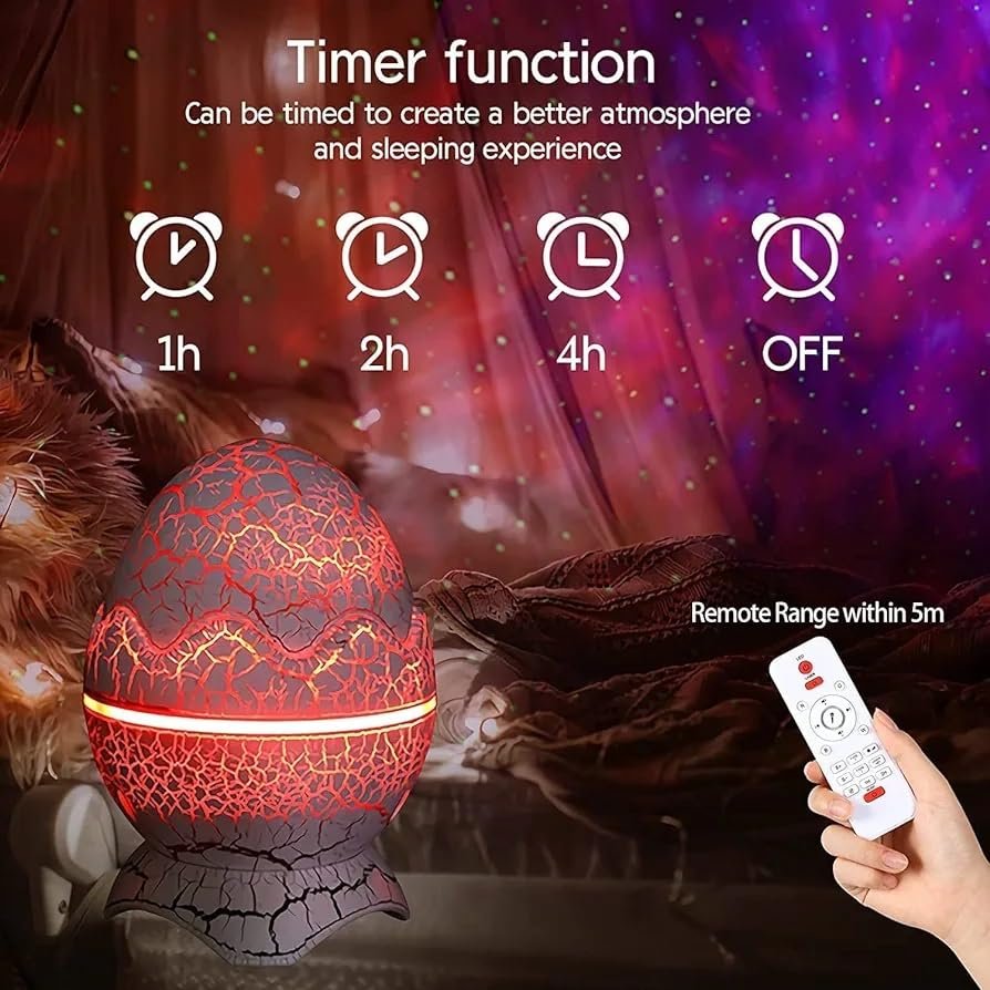 Egg Galaxy Projector ? Star Night Light Projector with LED Nebula & Rotating Galaxy Effect, USB Rechargeable, Remote Control, Soothing Night Lamp for Kids & Adults Bedroom Decor