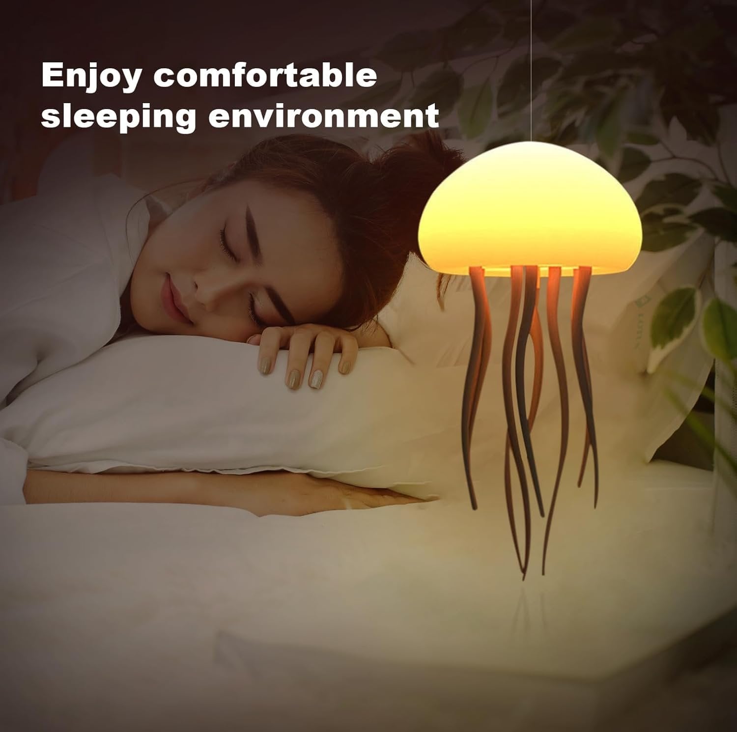 Jellyfish Lamp with Dancing Legs ? LED Mood Light Aquarium with Realistic Floating Jellyfish, Color-Changing Lights, USB Powered Night Lamp for Home, Office & Kids Room