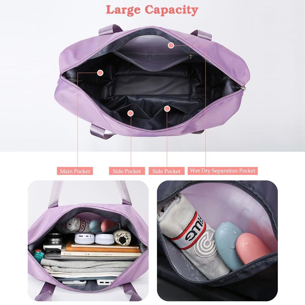 Duffel Trolley Bag ? Large Travel Duffle with Wheels & Telescopic Handle, Lightweight Luggage Bag for Men & Women, Foldable Rolling Weekend & Gym Bag
