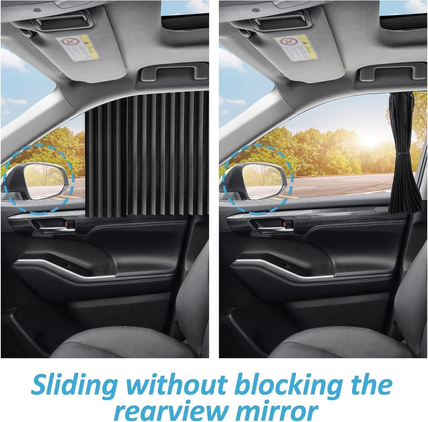 4 Pcs Magnetic Car Curtains ? UV Protection Sunshade for Front & Rear Windows, Privacy Car Window Shades with Easy Magnetic Installation, Foldable & Breathable Mesh