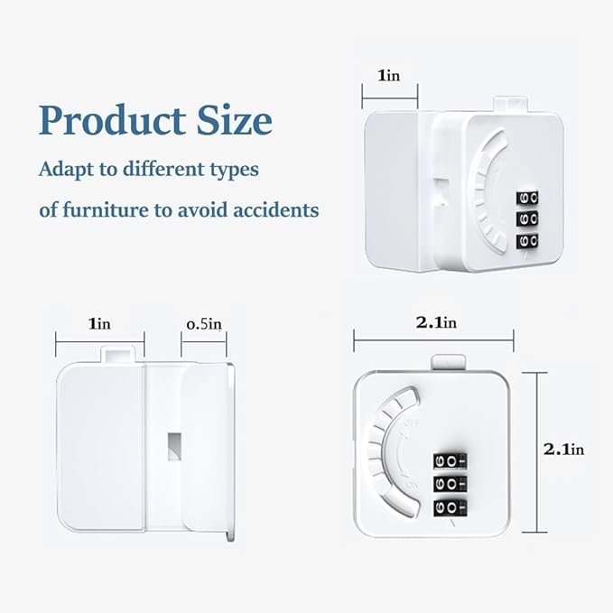 Baby Safety Password Keypad Door Lock ? Self-Adhesive Childproof Lock for Doors & Cabinets, No Drilling, Reusable with Combination Security, Easy Installation