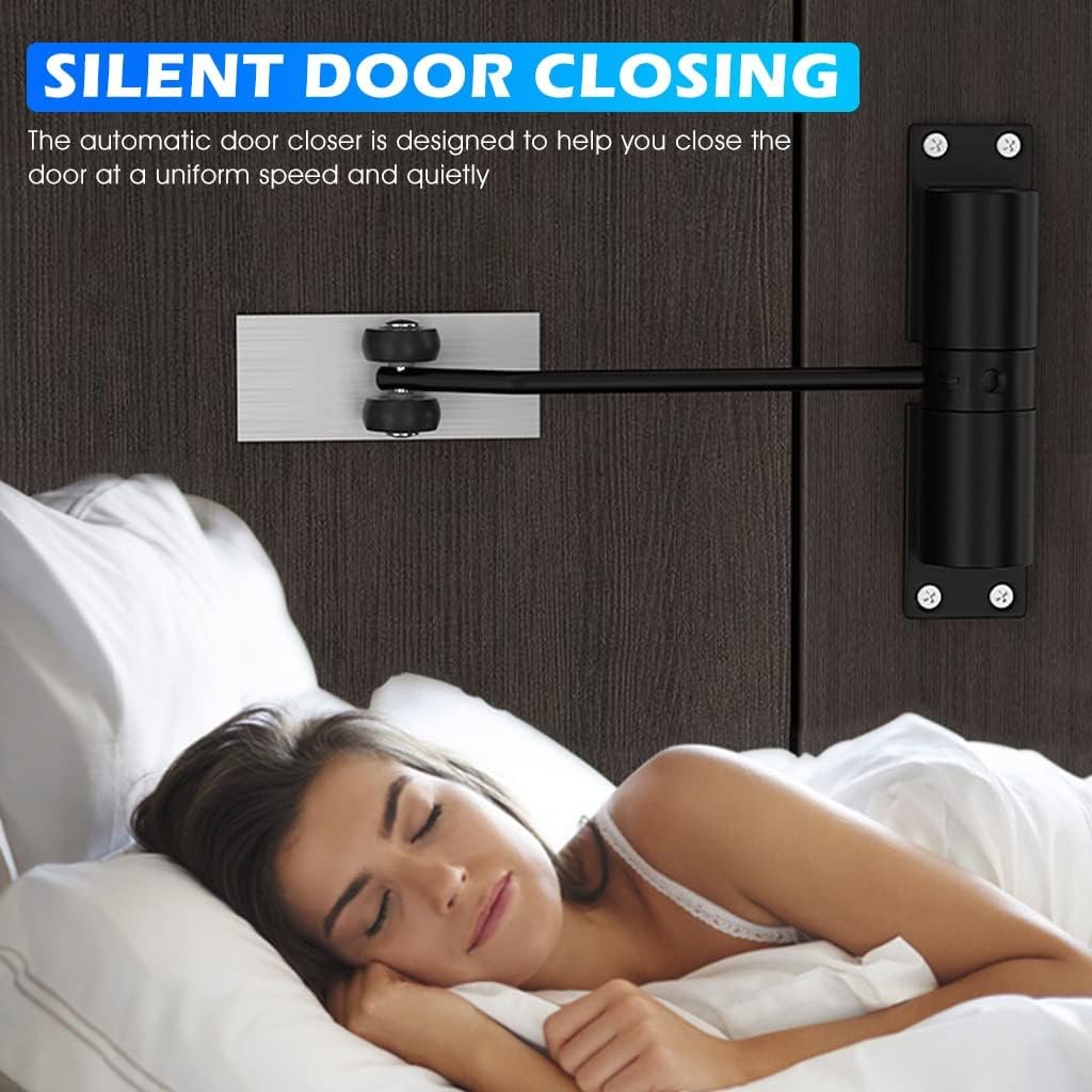Automatic Door Closer ? Self-Closing Door Closer for Home & Office, Easy Installation, Adjustable Speed, Heavy-Duty Hydraulic Door Closer for Interior & Exterior Doors