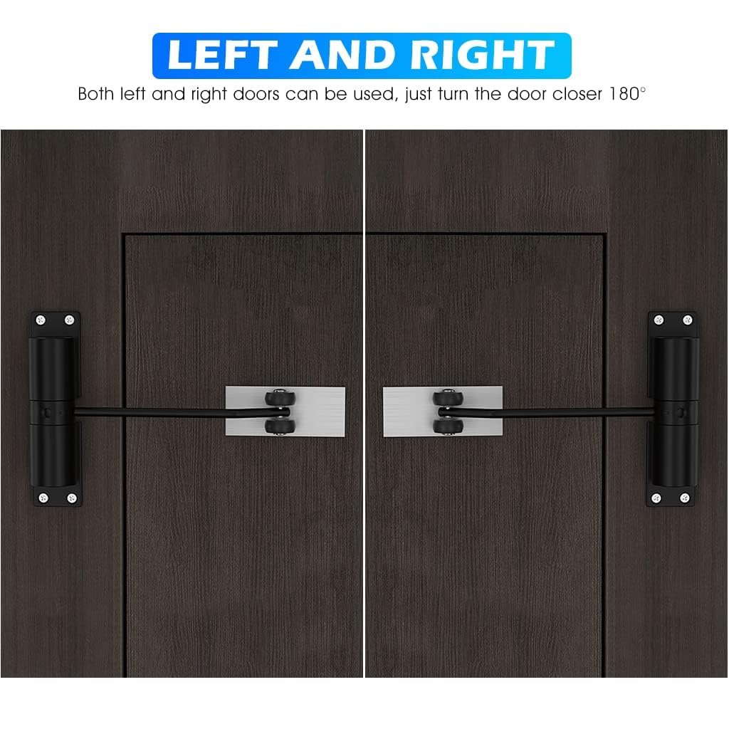 Automatic Door Closer ? Self-Closing Door Closer for Home & Office, Easy Installation, Adjustable Speed, Heavy-Duty Hydraulic Door Closer for Interior & Exterior Doors