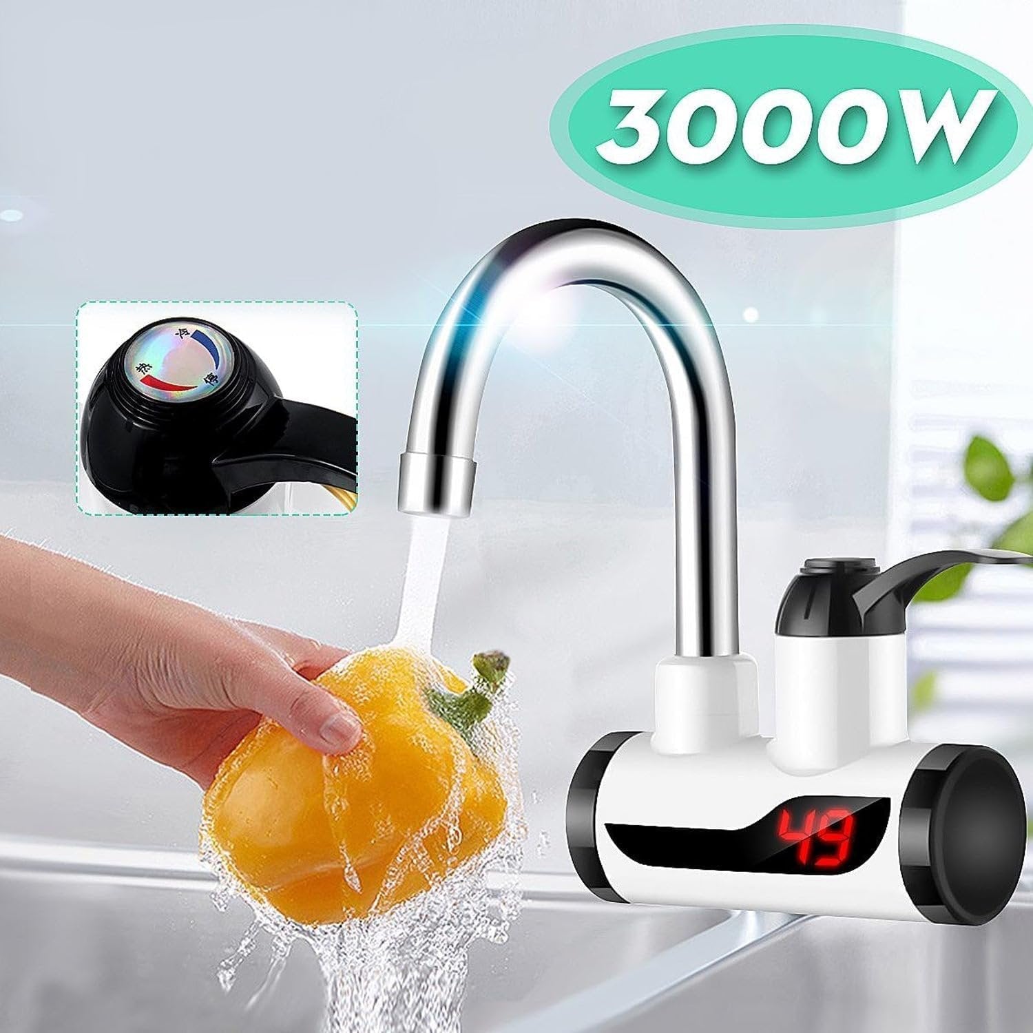 Instant Water Heater Faucet ? 2-in-1 Hot & Cold Tap with Digital Display, Fast Heating Electric Kitchen & Bathroom Sink Mixer Tap