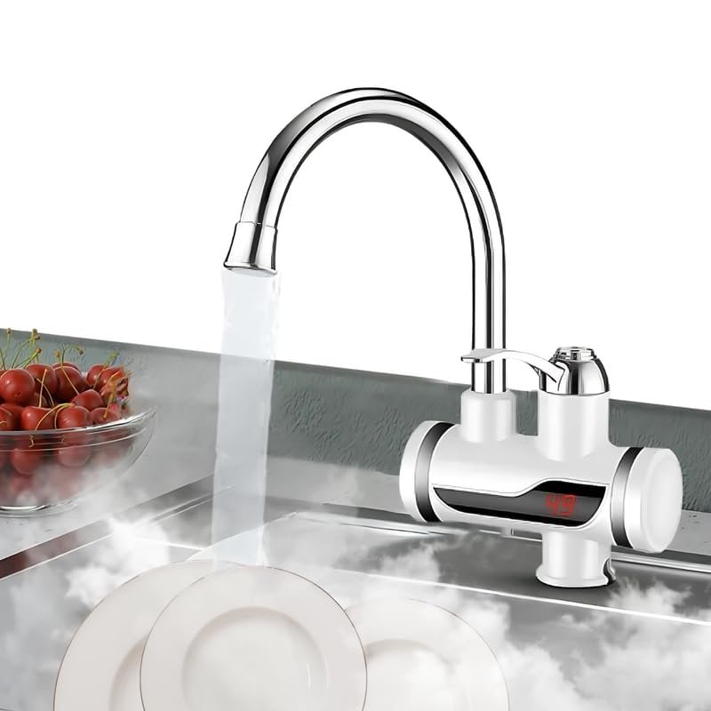 Instant Water Heater Faucet ? 2-in-1 Hot & Cold Tap with Digital Display, Fast Heating Electric Kitchen & Bathroom Sink Mixer Tap