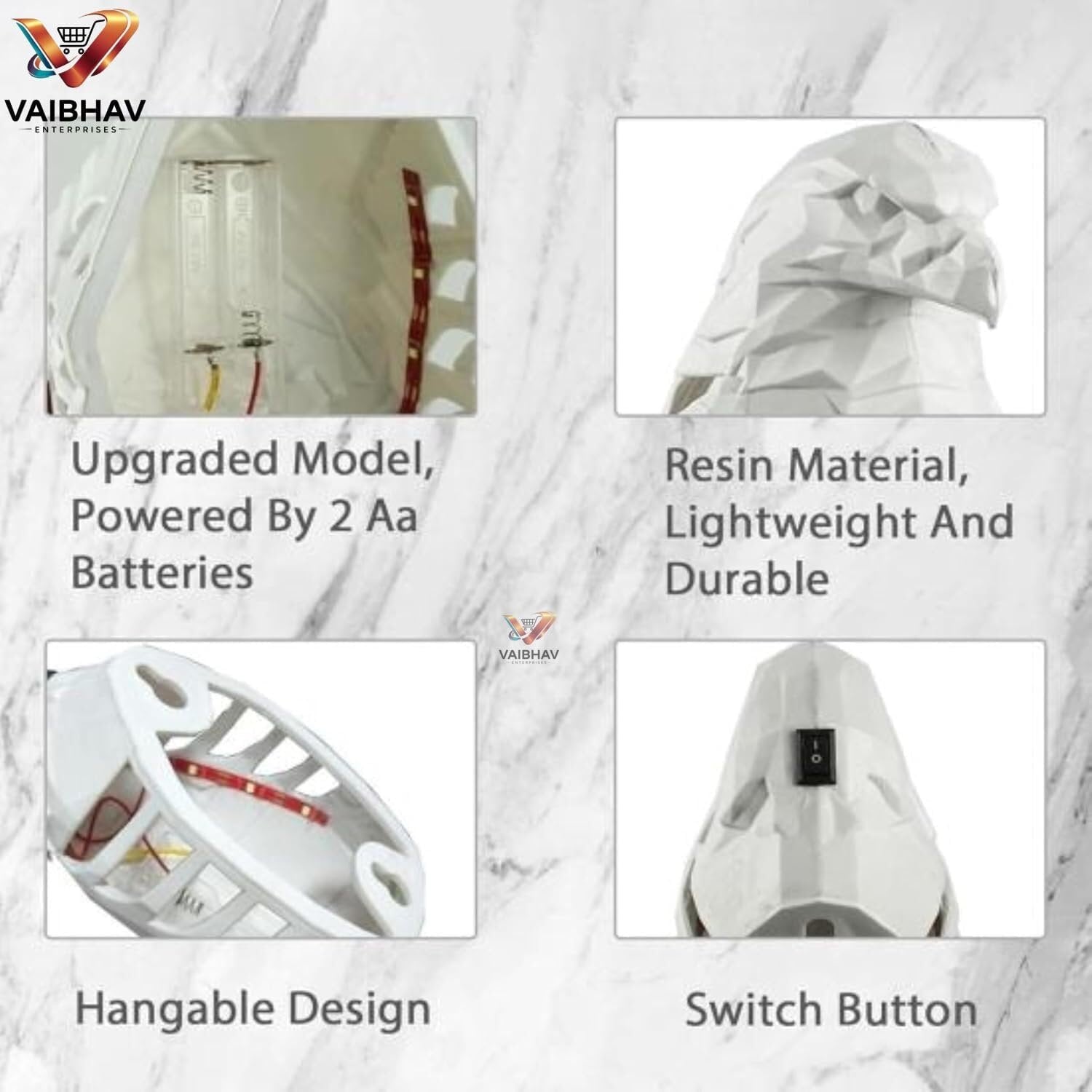 3D Eagle Wall Light ? LED Night Lamp with Remote, Creative Wall-Mounted Light for Bedroom, Living Room & Home D?cor, USB Powered