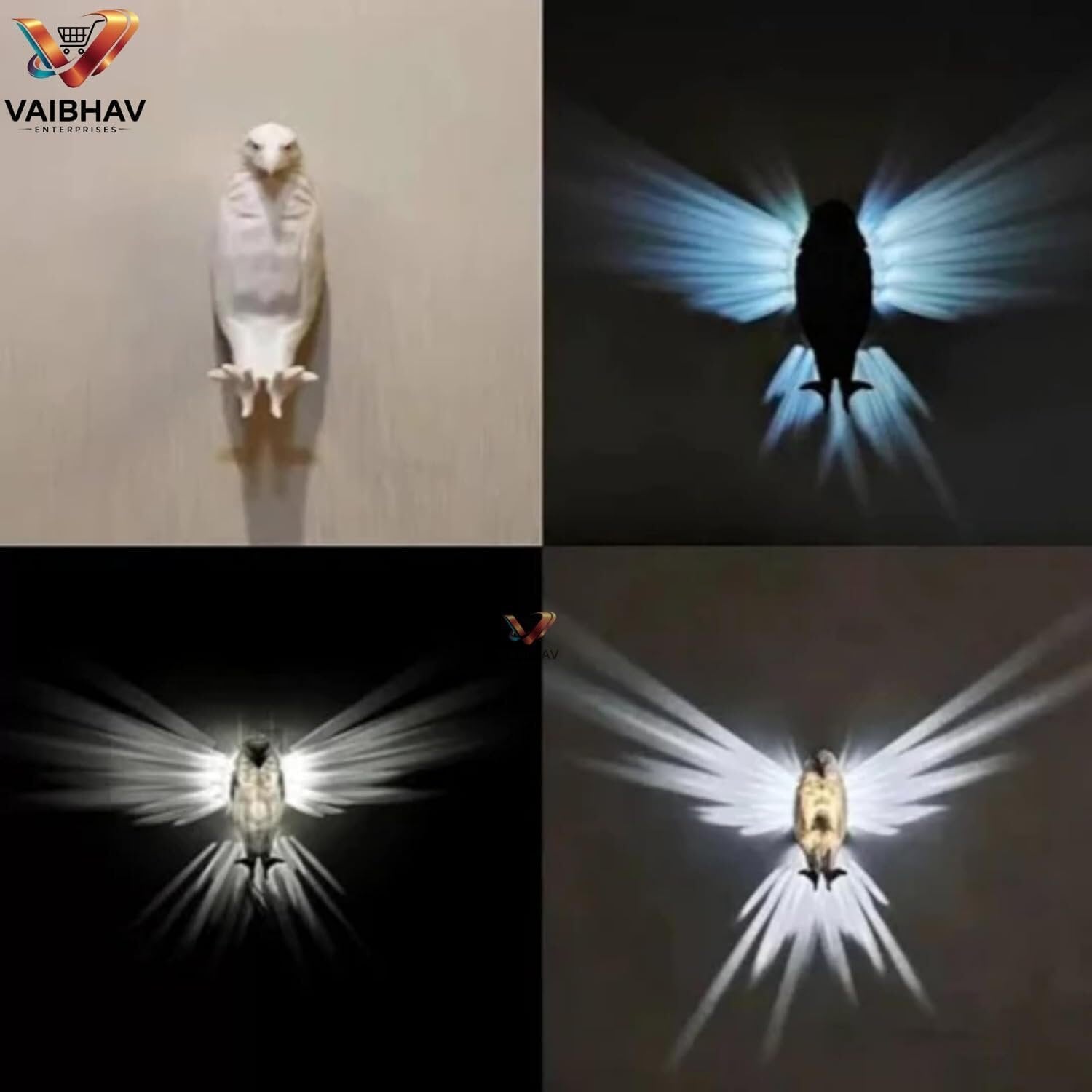3D Eagle Wall Light ? LED Night Lamp with Remote, Creative Wall-Mounted Light for Bedroom, Living Room & Home D?cor, USB Powered