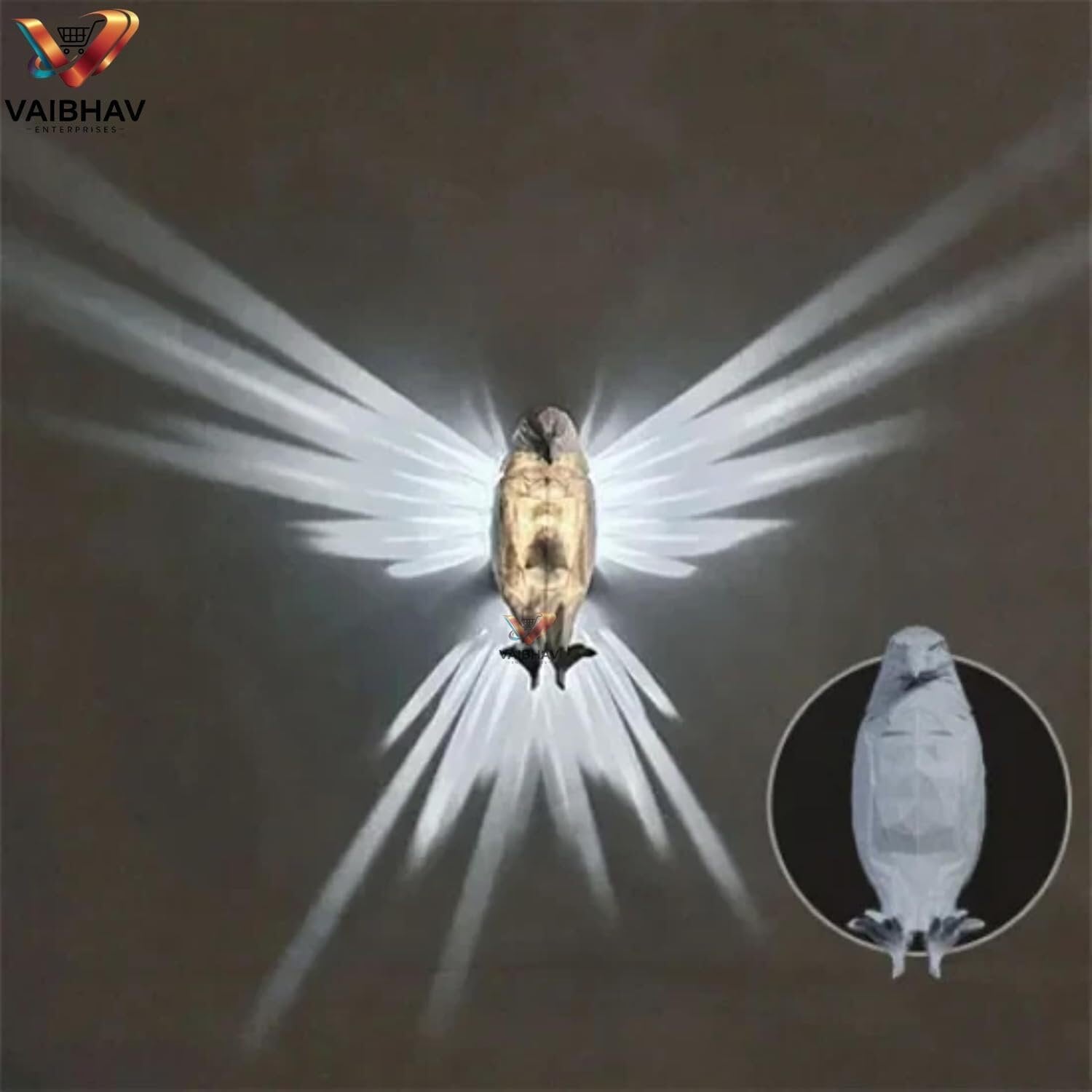 3D Eagle Wall Light ? LED Night Lamp with Remote, Creative Wall-Mounted Light for Bedroom, Living Room & Home D?cor, USB Powered