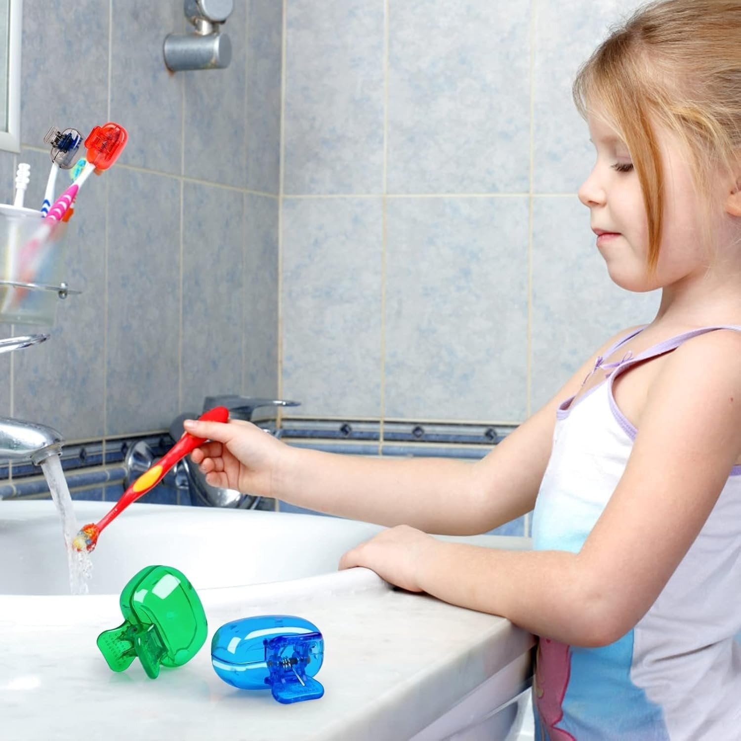 Toothbrush Head Cover ? Hygienic Protective Cap for Manual & Electric Toothbrushes, Travel-Friendly Toothbrush Protector, BPA-Free (Pack of 4/6/8)