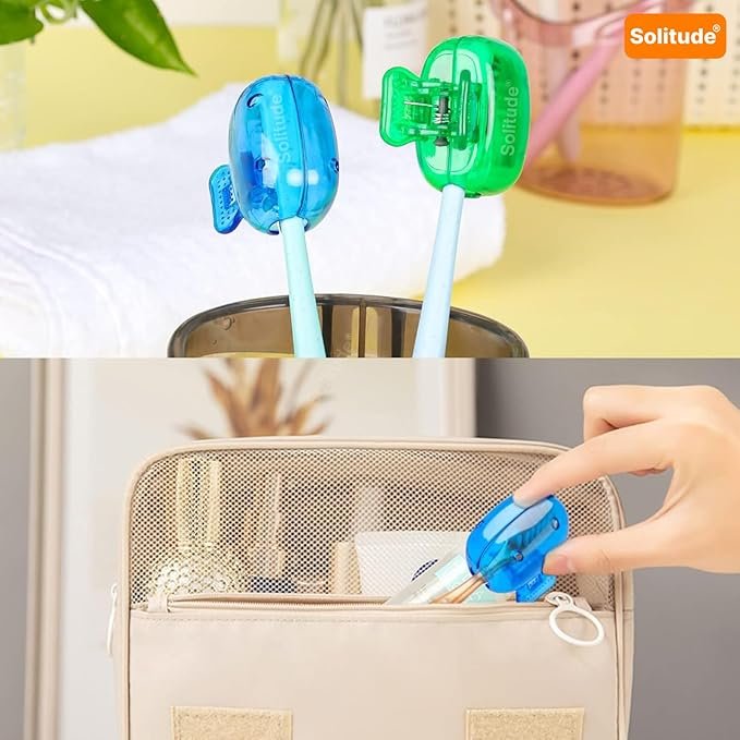 Toothbrush Head Cover ? Hygienic Protective Cap for Manual & Electric Toothbrushes, Travel-Friendly Toothbrush Protector, BPA-Free (Pack of 4/6/8)