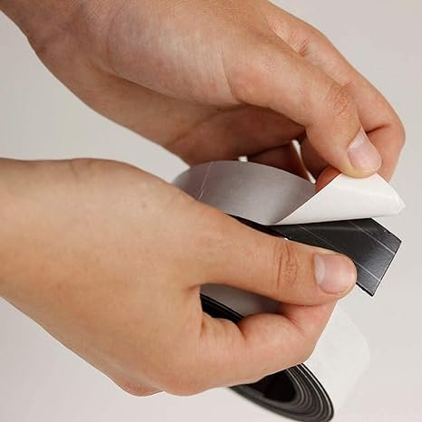 Magnetic Tape Roll ? 1CM & 2CM Width x 3 Meter Length, Flexible Self-Adhesive Magnet Strip for Crafts, DIY Projects, Refrigerator & Office Use