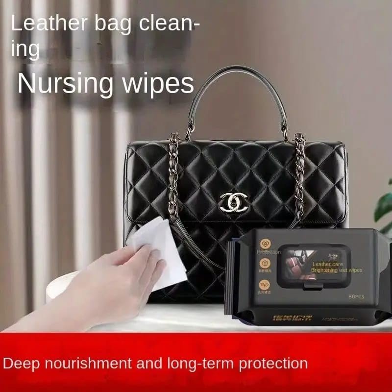 Leather Cleaning Wipes ? Pre-Moistened Wipes for Car Seats, Sofa, Shoes & Bags, Quick Shine & Conditioning Cleaner for All Leather Surfaces (Pack of 30/50/100)
