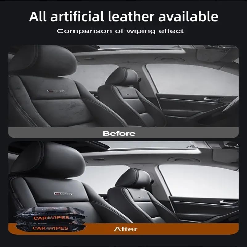 Car Cleaning Wipes ? All-in-One Auto Detailing Wipes for Interior & Exterior | Dashboard, Glass, Leather, Vinyl, Plastic | Quick Clean & Shine | Pack of 30/50/100